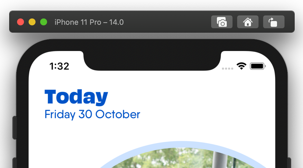 Create an app "homepage" in SwiftUI